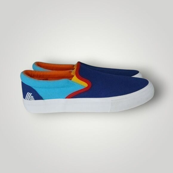 Aldi Gear Multicolor Canvas Slip-On Shoe Flats Size 9 Aldi Logo Fall 2023 - Picture 2 of 5